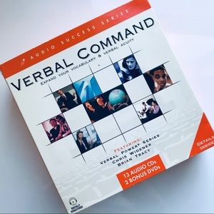 13 CD’s 2 DVD’s “Verbal Command” Audiobook
